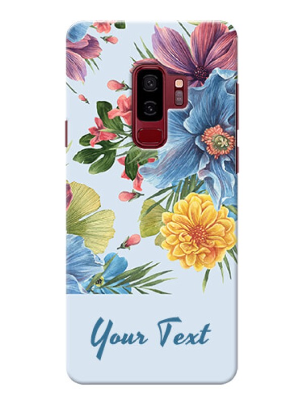 Custom Galaxy S9 Plus Custom Phone Cases: Stunning Watercolored Flowers Painting Design