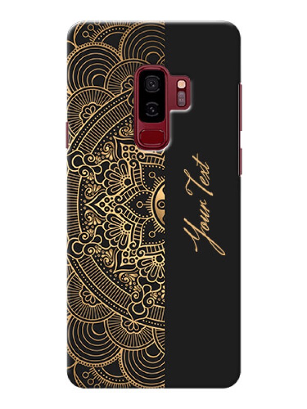 Custom Galaxy S9 Plus Back Covers: Mandala art with custom text Design