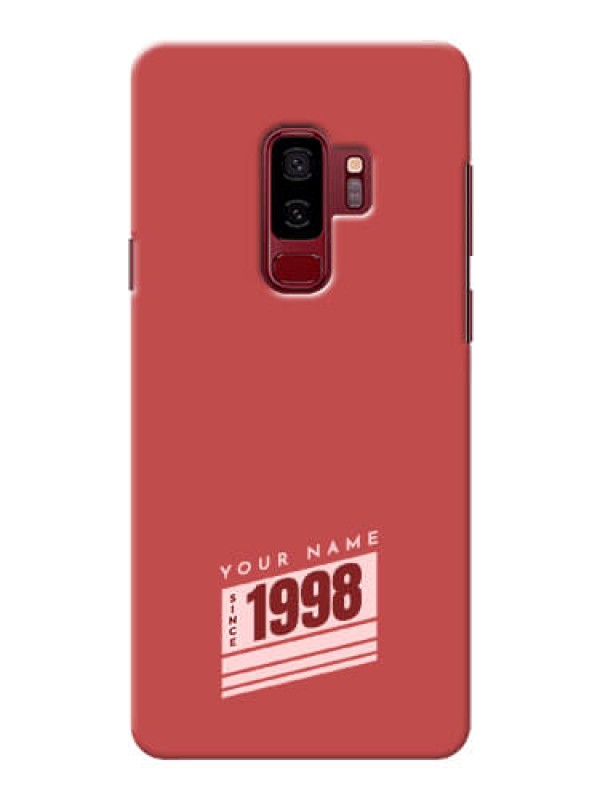 Custom Galaxy S9 Plus Phone Back Covers: Red custom year of birth Design