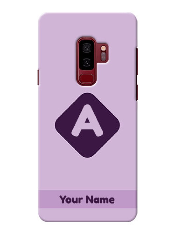 Custom Galaxy S9 Plus Custom Mobile Case with Custom Letter in curved badge  Design