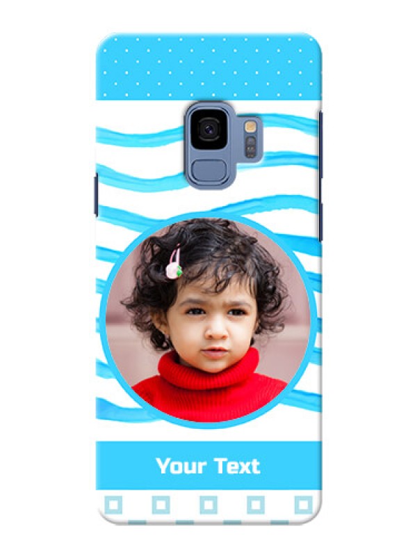 Custom Samsung Galaxy S9 Simple Blue Design Mobile Case Design
