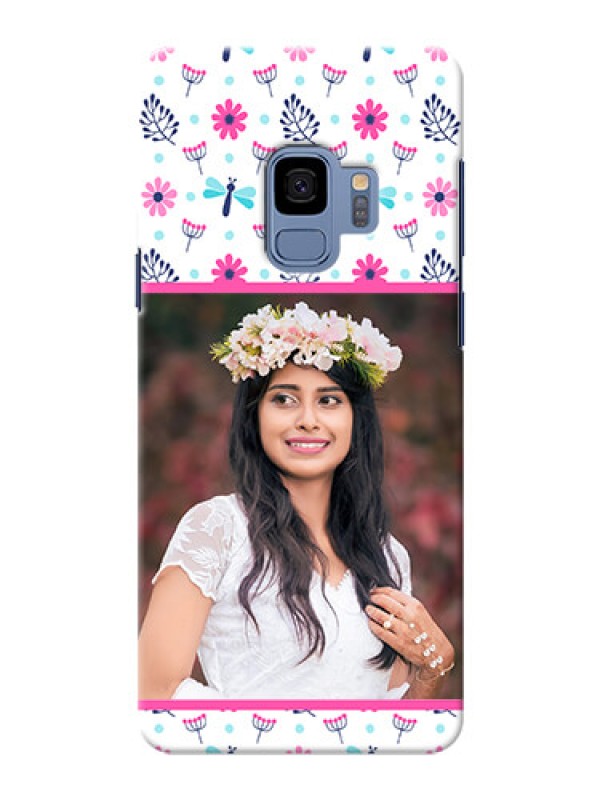 Custom Samsung Galaxy S9 Colourful Flowers Mobile Cover Design