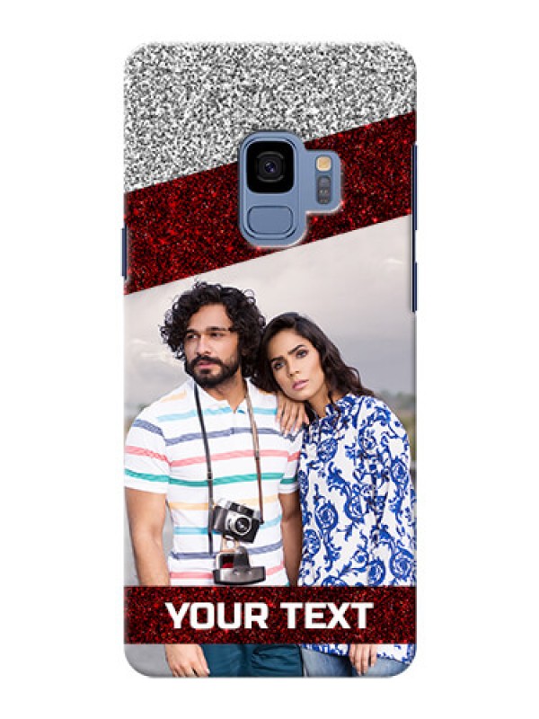 Custom Samsung Galaxy S9 2 image holder with glitter strip Design