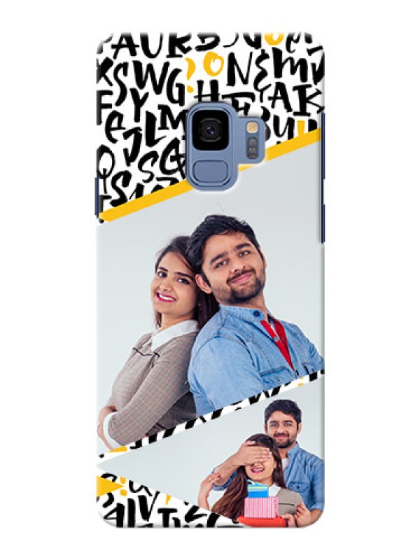 Custom Samsung Galaxy S9 2 image holder with letters pattern  Design
