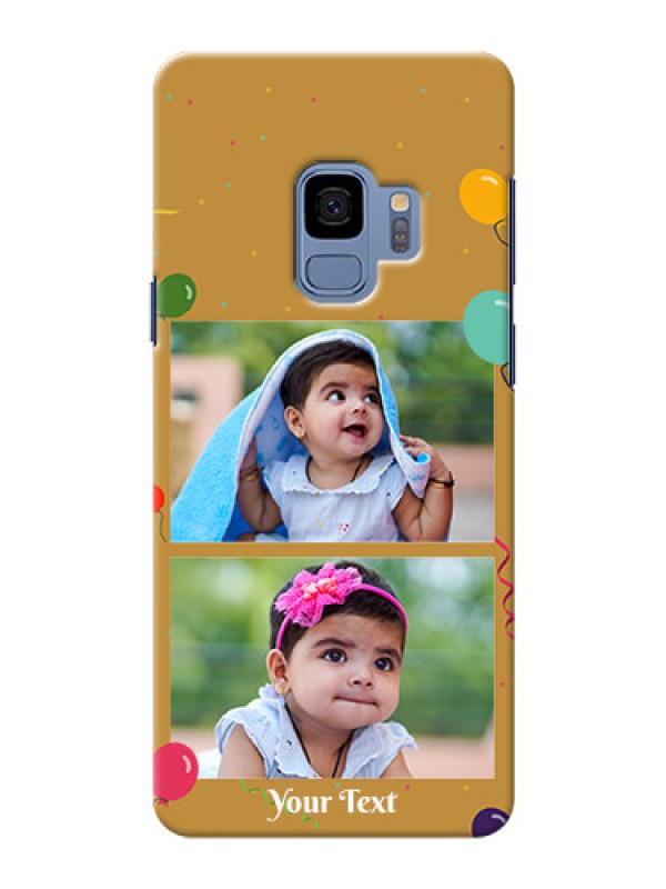 Custom Samsung Galaxy S9 2 image holder with birthday celebrations Design