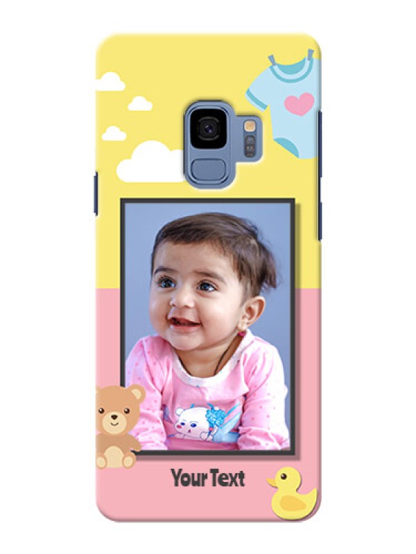 Custom Samsung Galaxy S9 kids frame with 2 colour design with toys Design
