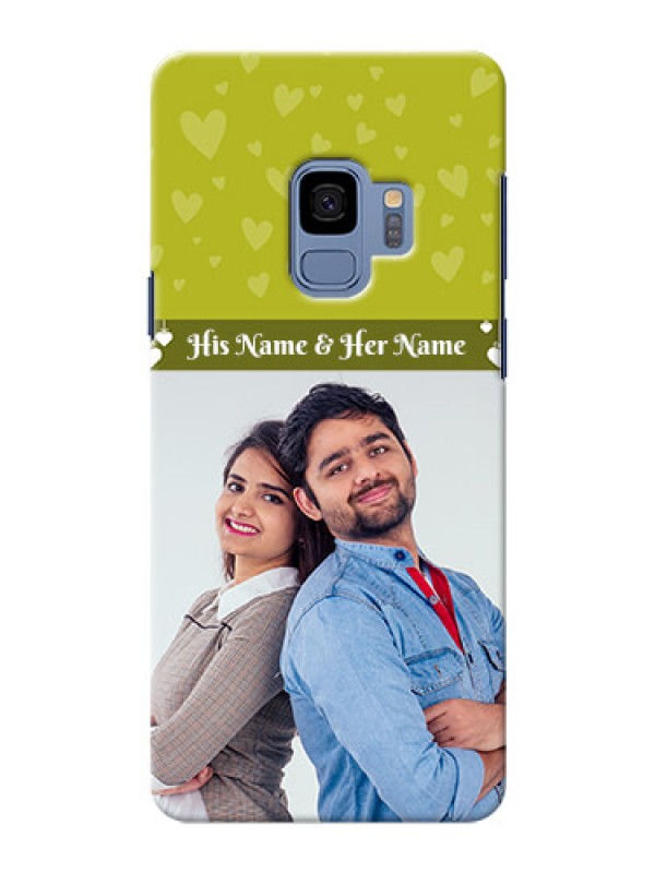 Custom Samsung Galaxy S9 you and me design with hanging hearts Design