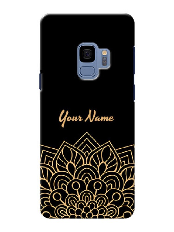 Custom Galaxy S9 Back Covers: Golden mandala Design
