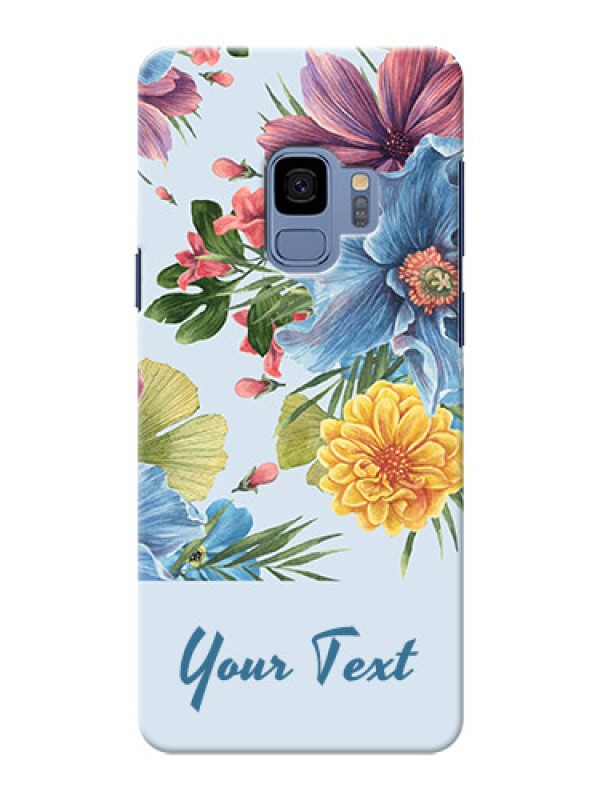 Custom Galaxy S9 Custom Phone Cases: Stunning Watercolored Flowers Painting Design