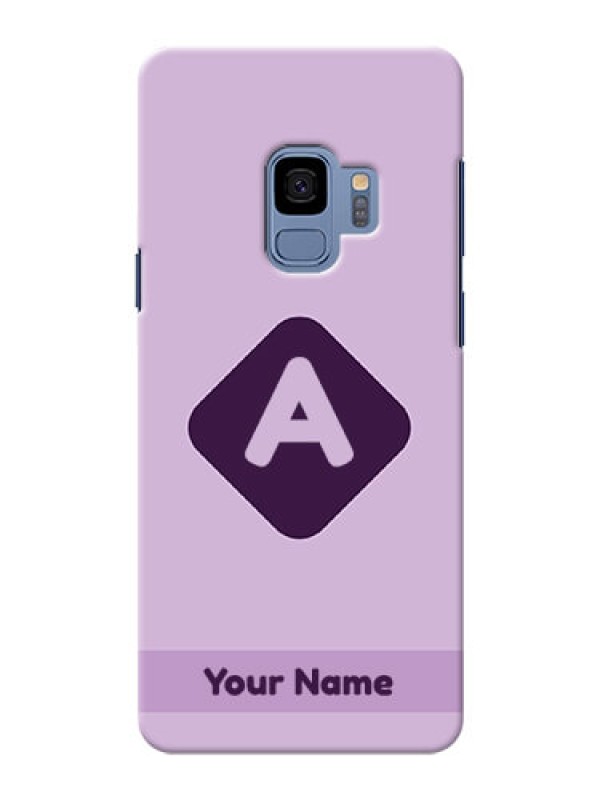 Custom Galaxy S9 Custom Mobile Case with Custom Letter in curved badge  Design