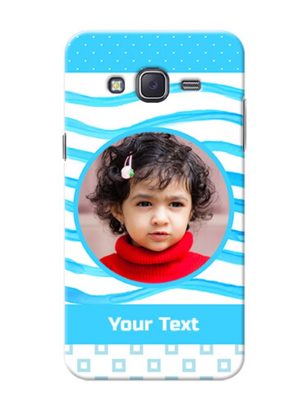 Custom Samsung J5 (2015) Simple Blue Design Mobile Case Design