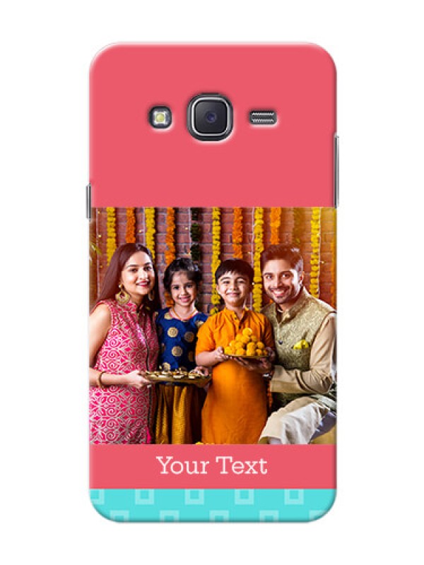 Custom Samsung J5 (2015) Pink And Blue Pattern Mobile Case Design