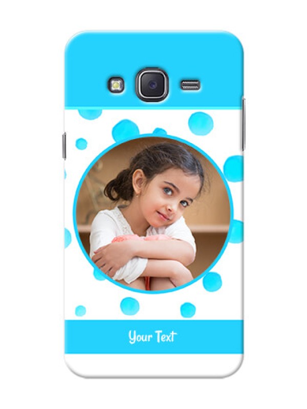 Custom Samsung J5 (2015) Blue Bubbles Pattern Mobile Cover Design