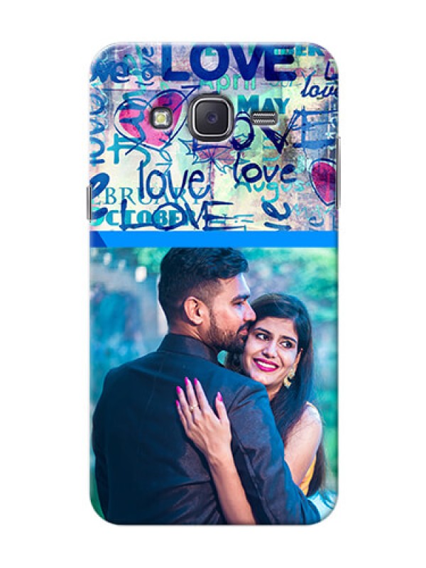 Custom Samsung J5 (2015) Colourful Love Patterns Mobile Case Design