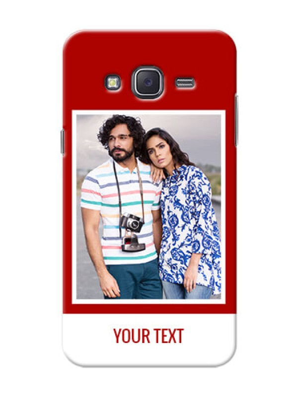 Custom Samsung J5 (2015) Simple Red Colour Mobile Cover  Design