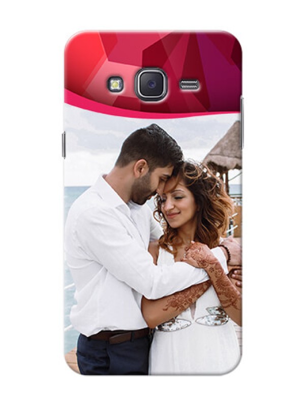 Custom Samsung J5 (2015) Red Abstract Mobile Case Design