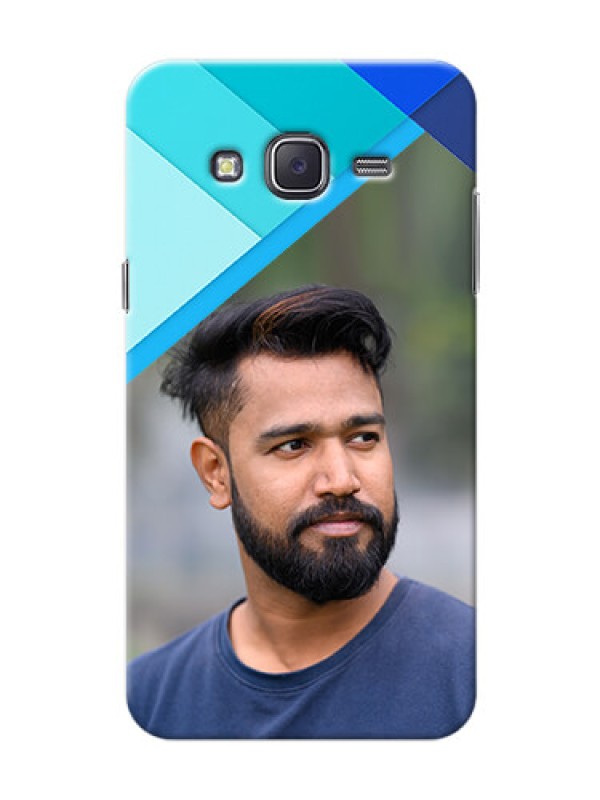 Custom Samsung J5 (2015) Blue Abstract Mobile Cover Design