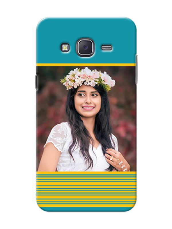 Custom Samsung J5 (2015) Yellow And Blue Pattern Mobile Case Design