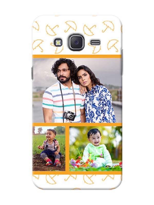 Custom Samsung J5 (2015) Yellow Pattern Mobile Back Cover Design