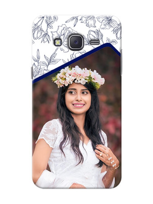 Custom Samsung J5 (2015) Floral Design Mobile Cover Design