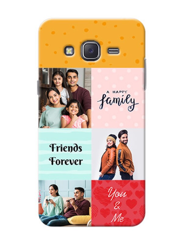 Custom Samsung J5 (2015) 4 image holder with multiple quotations Design