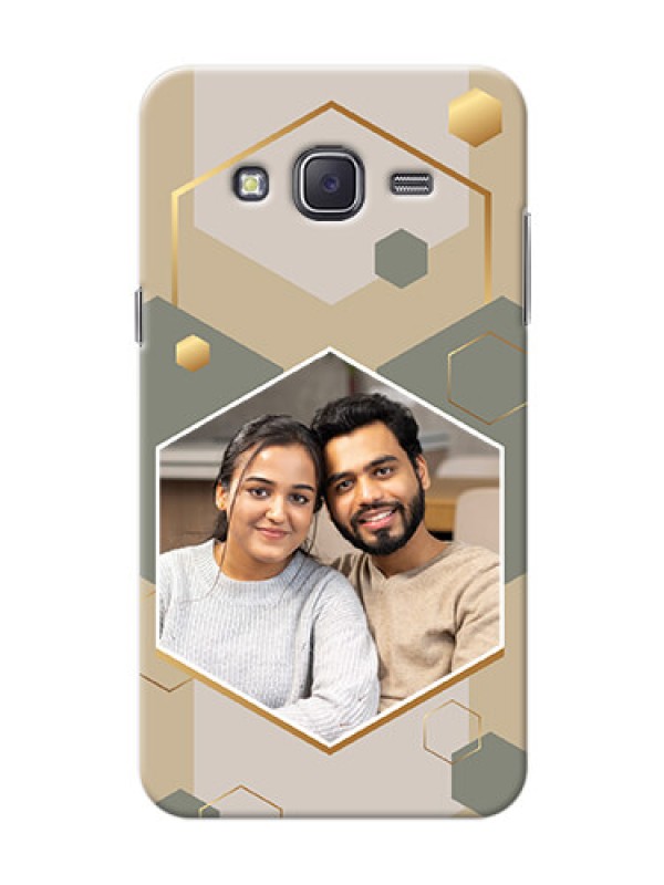 Custom Galaxy J5 (2015) Phone Back Covers: Stylish Hexagon Pattern Design