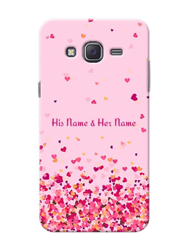 Custom Galaxy J5 (2015) Phone Back Covers: Floating Hearts Design