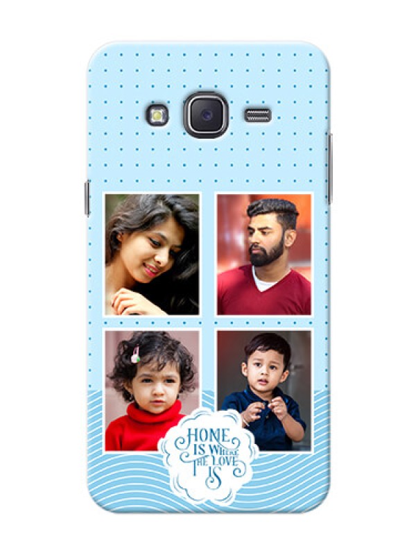Custom Galaxy J5 (2015) Custom Phone Covers: Cute love quote with 4 pic upload Design