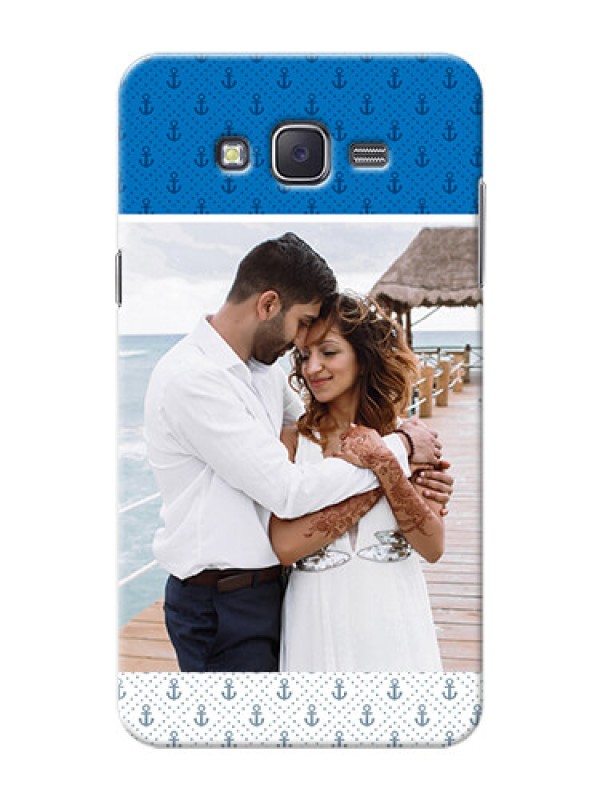 Custom Samsung J7 (2015)  Blue Anchors Mobile Case Design