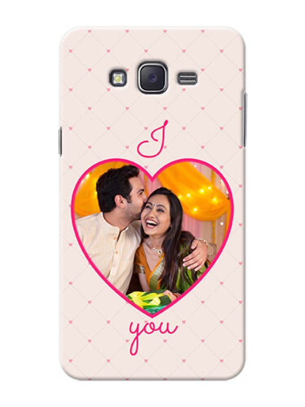 Custom Samsung J7 (2015)  Love Symbol Picture Upload Mobile Case Design