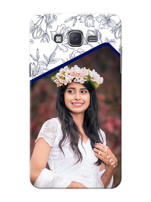 Custom Samsung J7 (2015)  Floral Design Mobile Cover Design