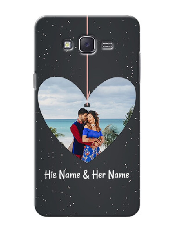 Custom Samsung J7 (2015)  Hanging Heart Mobile Back Case Design