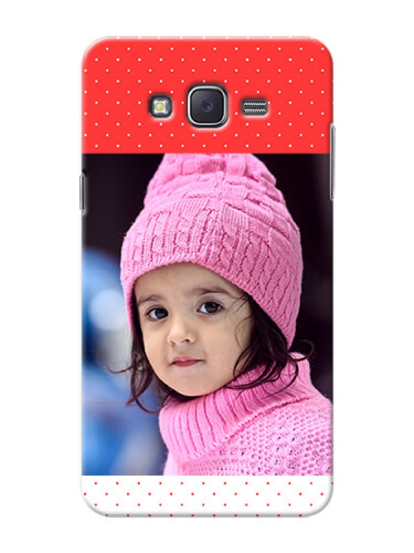 Custom Samsung J7 (2015)  Red Pattern Mobile Case Design