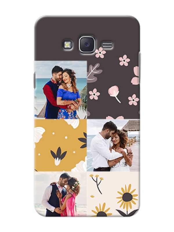 Custom Samsung J7 (2015)  3 image holder with florals Design