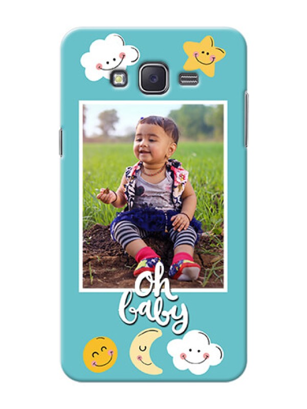 Custom Samsung J7 (2015)  kids frame with smileys and stars Design