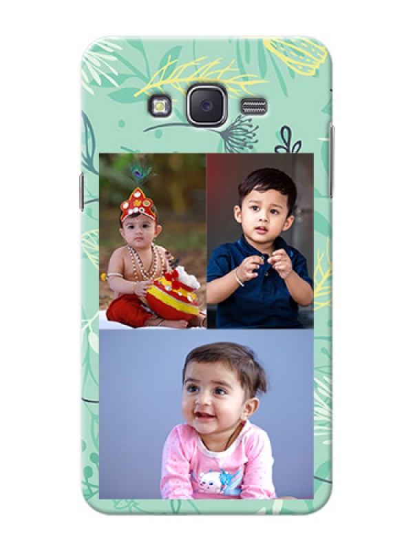 Custom Samsung J7 (2015)  family is forever design with floral pattern Design