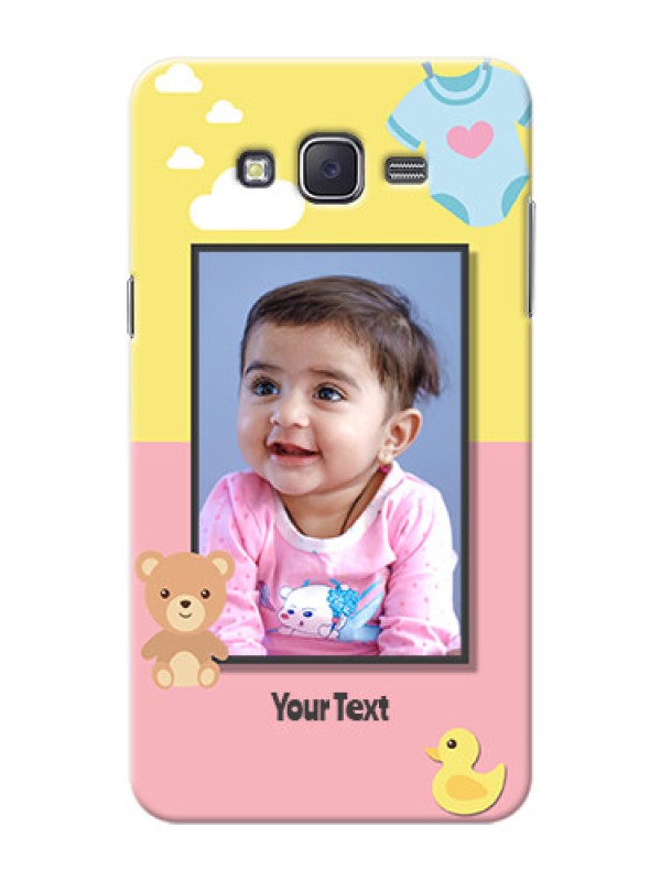 Custom Samsung J7 (2015)  kids frame with 2 colour design with toys Design