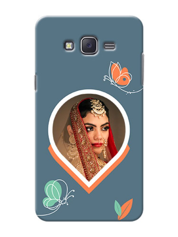 Custom Galaxy J7 (2015) Custom Mobile Case with Droplet Butterflies Design