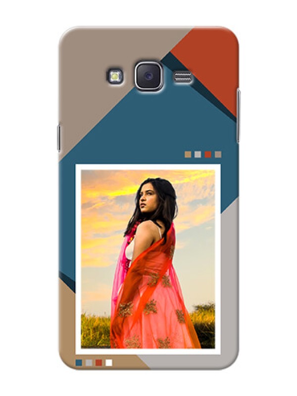 Custom Galaxy J7 (2015) Mobile Back Covers: Retro color pallet Design