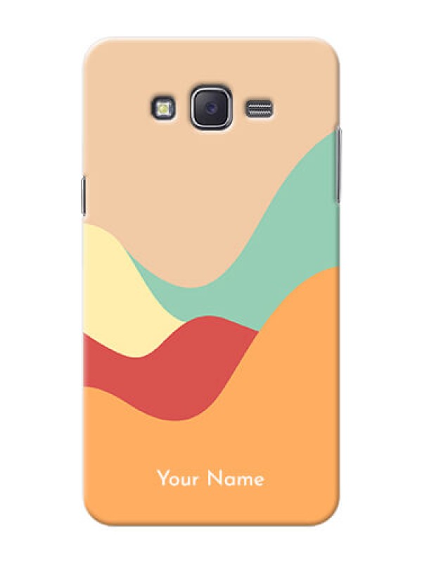 Custom Galaxy J7 (2015) Custom Mobile Case with Ocean Waves Multi-colour Design