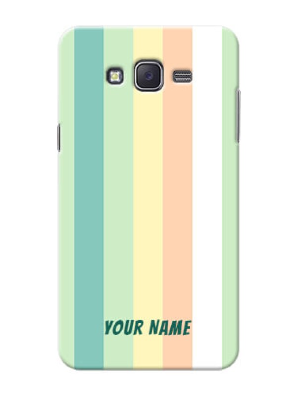 Custom Galaxy J7 (2015) Back Covers: Multi-colour Stripes Design