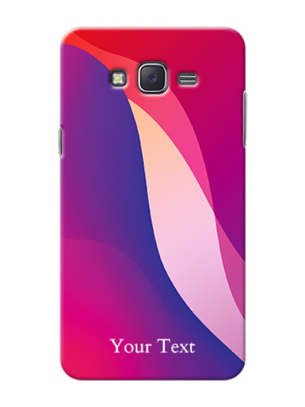 Custom Galaxy J7 (2015) Mobile Back Covers: Digital abstract Overlap Design