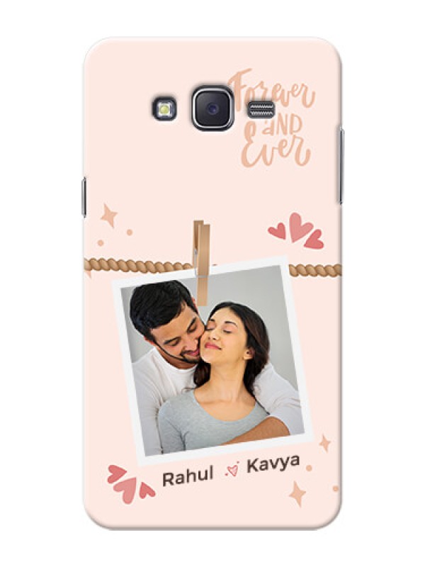 Custom Galaxy J7 (2015) Phone Back Covers: Forever and ever love Design