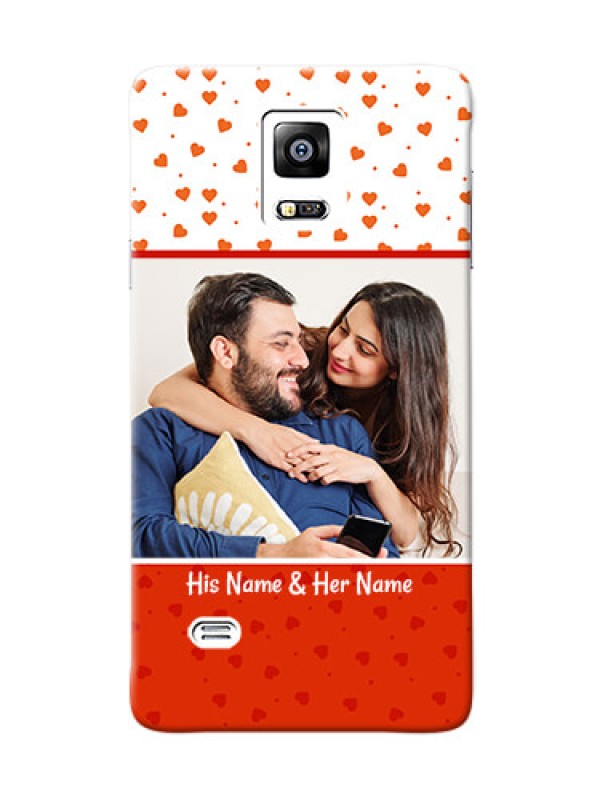 Custom samsung Note4 (2015) Orange Love Symbol Mobile Cover Design