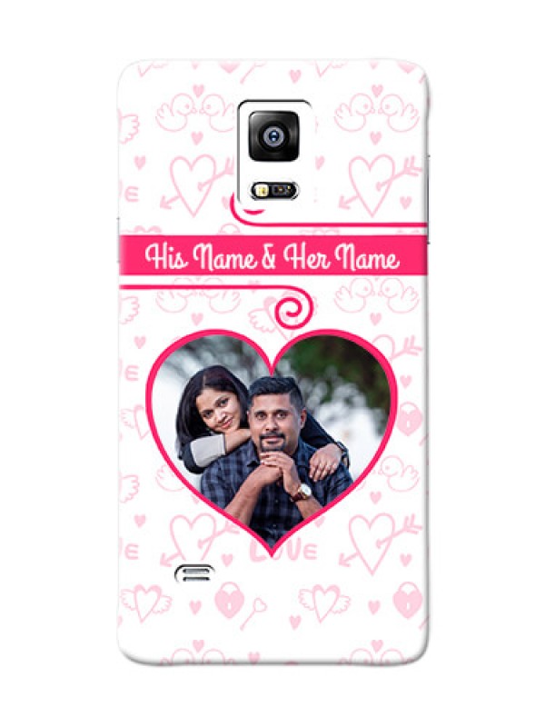 Custom samsung Note4 (2015) Pink Colour Mobile Case Design