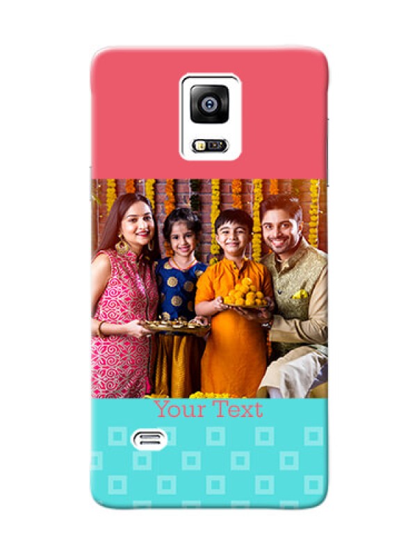 Custom samsung Note4 (2015) Pink And Blue Pattern Mobile Case Design