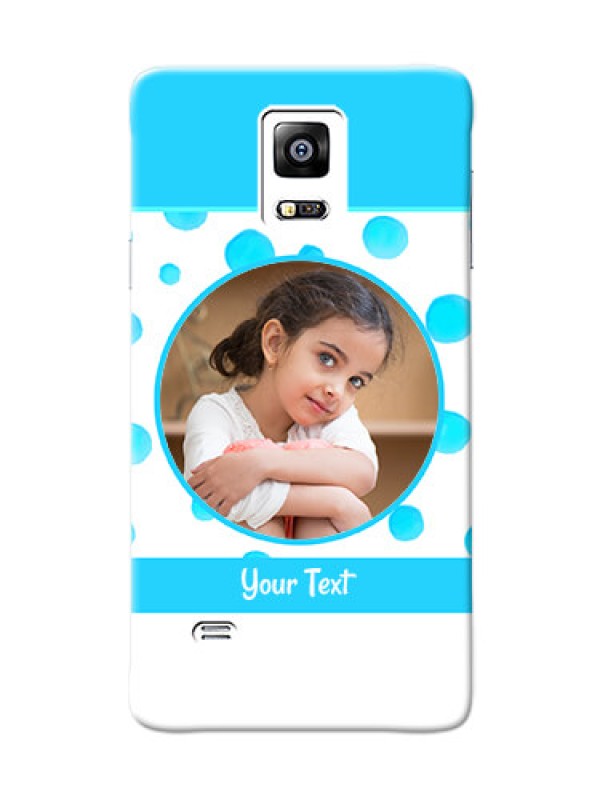 Custom samsung Note4 (2015) Blue Bubbles Pattern Mobile Cover Design