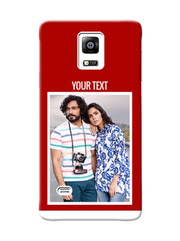 Custom samsung Note4 (2015) Simple Red Colour Mobile Cover  Design
