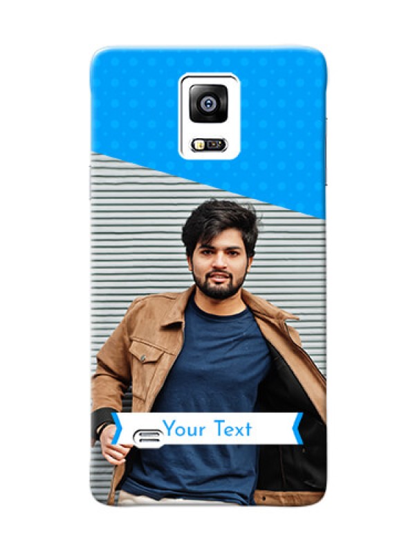 Custom samsung Note4 (2015) Premium Blue Colour Mobile Back Case Design