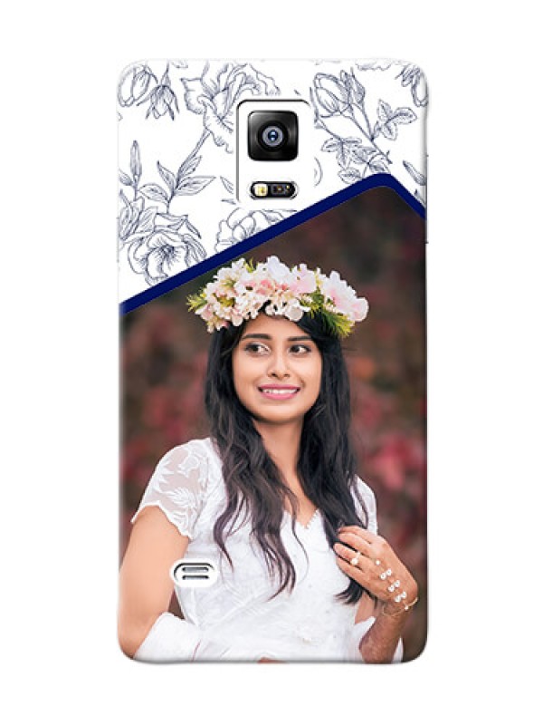 Custom samsung Note4 (2015) Floral Design Mobile Cover Design